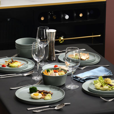 Niezłomny zestaw naczynia stołowego z melaminy zmywarka naczynia bezpieczna BPA Free Sage