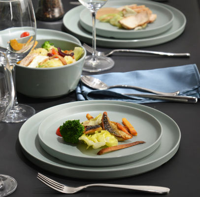 Niezłomny zestaw naczynia stołowego z melaminy zmywarka naczynia bezpieczna BPA Free Sage