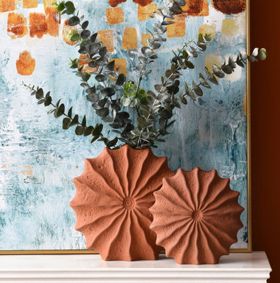 Wazon ceramiczny do wystroju wnętrz zestaw 2 sztuk, wazon z terakoty, wazony na kwiaty, wazon z suszonymi kwiatami, wazon na kwiaty cięte, dekoracje jesienne