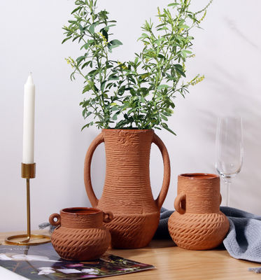 Szerokoustna ceramiczna wysoka vaza podłogowa prezent na Święto Dziękczynienia