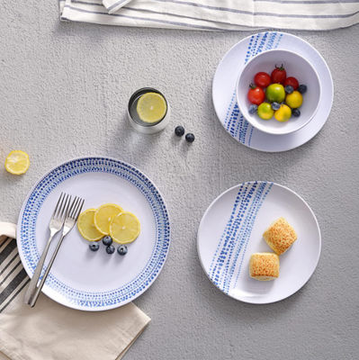 12 sztuk Rusty Melamine Zestaw naczynia do kolacji zmywarka naczynia bezpieczna deszcz