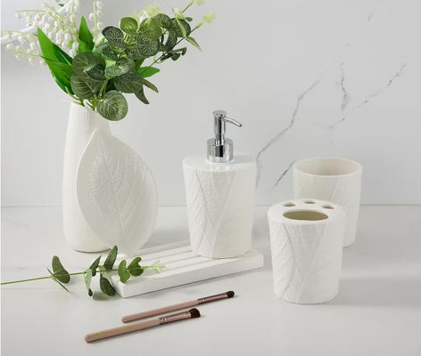 Bez ołowiu, ceramiczne zębówki, akcesoria do łazienki, zestaw 4 sztuk.