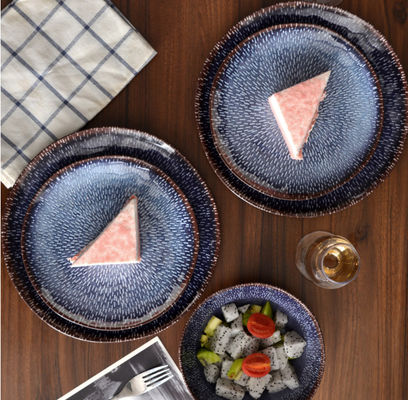 Okrągły zestaw zastawy stołowej z melaminy, bez BPA, odporny na wióry, trwały