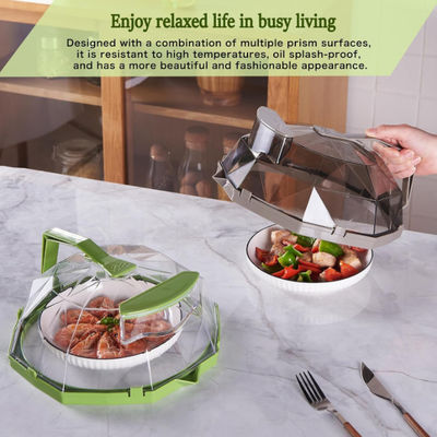 Wspaniały Mikrowave Splatter Cover Jedzenie Kuchnia Gadżety 10 cali z uchwytem