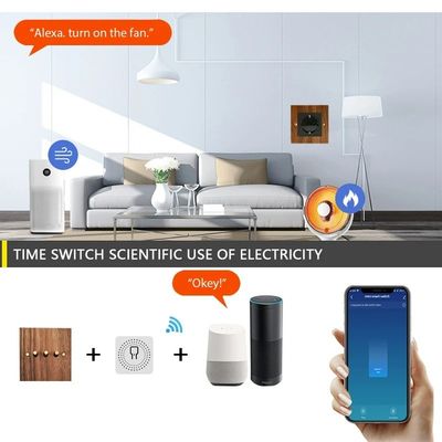 Smart Home Essential Light Switch Panel Solid Wood Wi-Fi Voice Command
