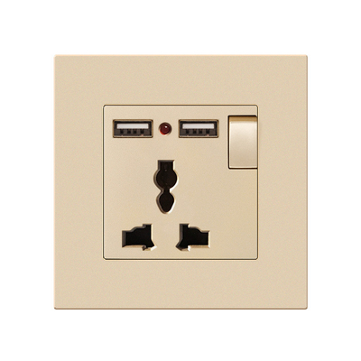 Panel przełącznika światła ładowania melaminowego 13A 16A USB typu C wieloodporny gniazdo